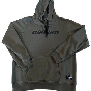 Can-Am Signature Pullover Hoodie Men Size S Green Fleece Sweatshirt Long Sleeves